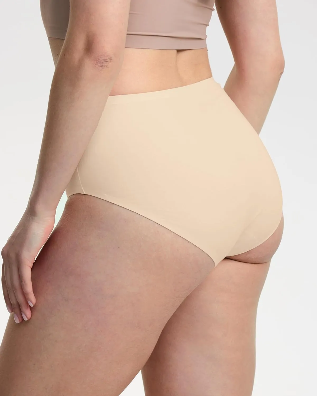 Neione Women's Cotton Underwear No Show Hipster Panties with Seamless Look No Panty Lines