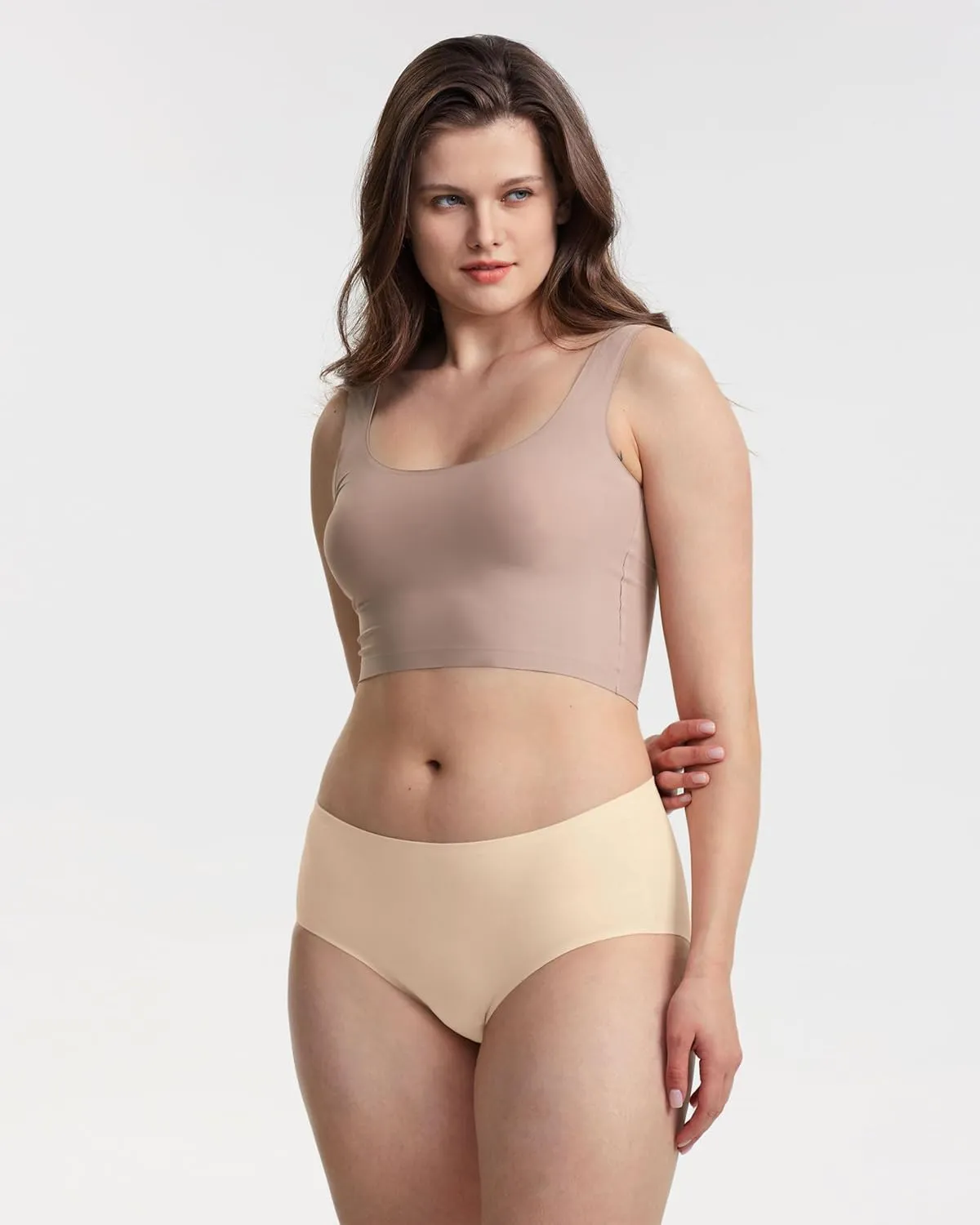 Neione Women's Cotton Underwear No Show Hipster Panties with Seamless Look No Panty Lines