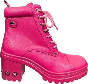Ninety Union Thunder Rhinestone Heel Combat Bootie