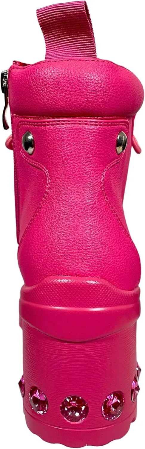 Ninety Union Thunder Rhinestone Heel Combat Bootie