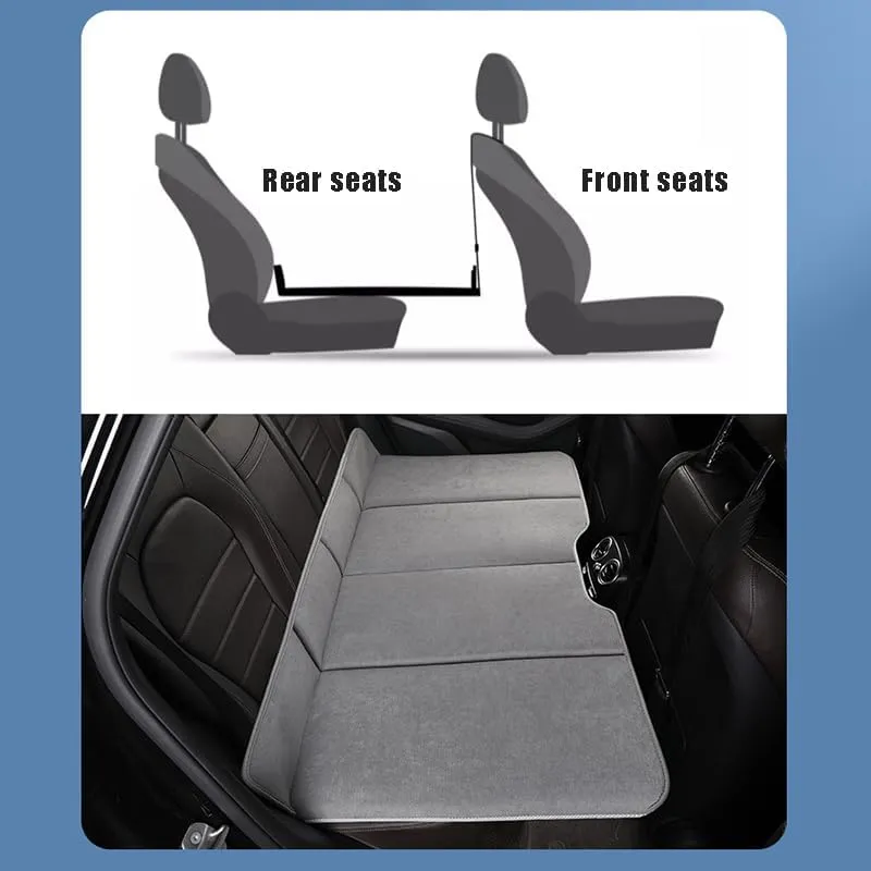 Non Inflatable Car Bed Air Mattress for Daewoo Evanda/Kalos/Lacetti/Lanos/Leganza/Matiz/Nexia, Car Bed Back seat Extender, Double-Sided Folding for Camping Sleeping,C Brown-1 130 * 80CM