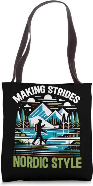 Nordic Walking Lover Endurance Cardio Fitness Nordic Walker Tote Bag
