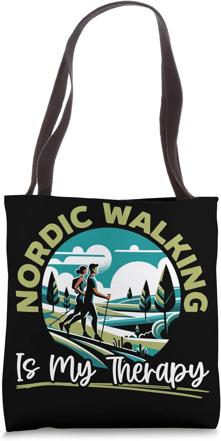 Nordic Walking Lover Endurance Cardio Fitness Nordic Walker Tote Bag
