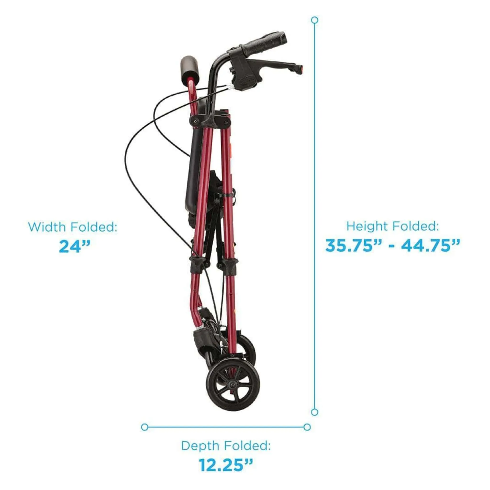 Nova Medical Journey Steel Rollator - Lightweight & Portable
