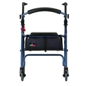 Nova Medical Lightweight Folding Cruiser II Walker Hybrid - Blue