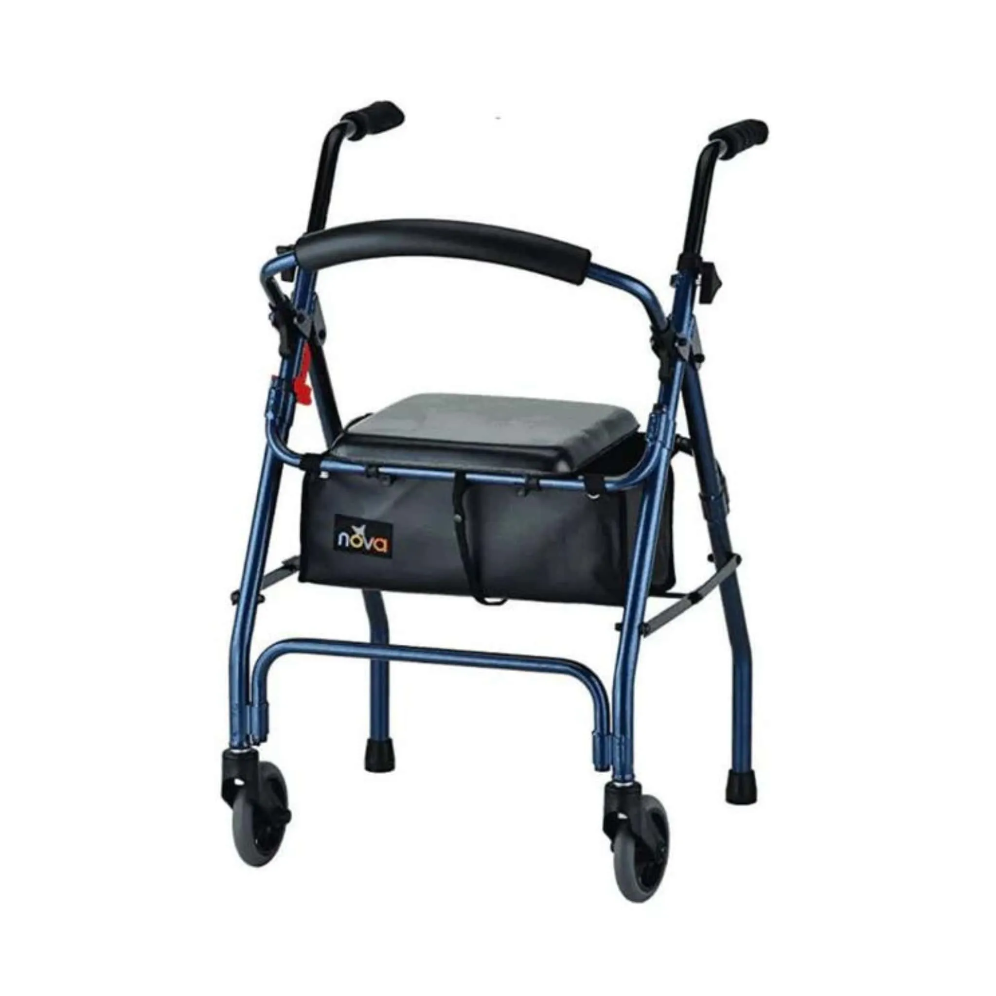 Nova Medical Lightweight Folding Cruiser II Walker Hybrid - Blue