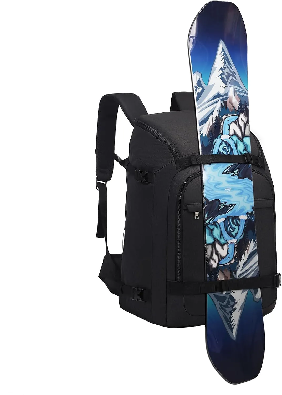 Octsky Ski Boot Bag - 50L Ski Travel Backpack for Snowboard Boot, Helmet, Goggles, Gloves & Accessories, Grey