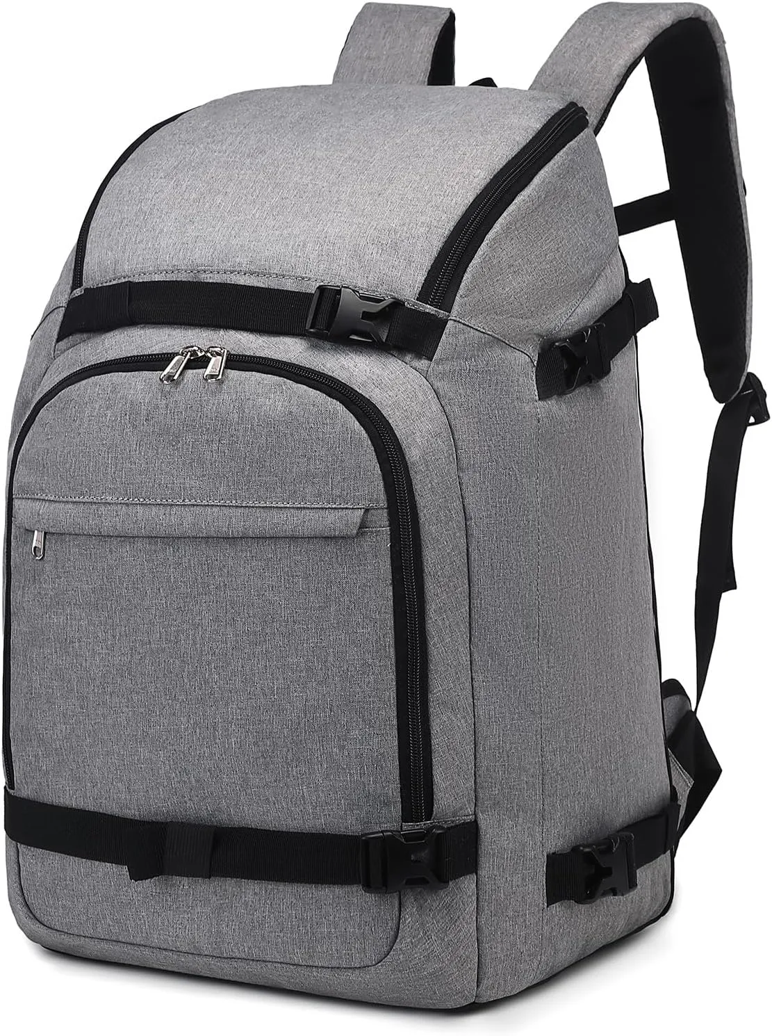 Octsky Ski Boot Bag - 50L Ski Travel Backpack for Snowboard Boot, Helmet, Goggles, Gloves & Accessories, Grey