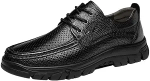Office Loafers Non-Slip Cut Out Oxford Modern Lace up Leather Business Work Soft Wedding Shoes