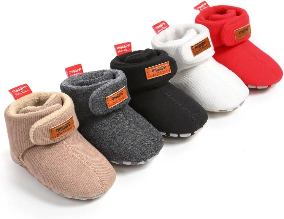Ohwawadi Infant Baby Slippers Girls Boys Booties Warm Baby Socks Shoes Newborn Crib Shoes Baby Footwear Prewalkers