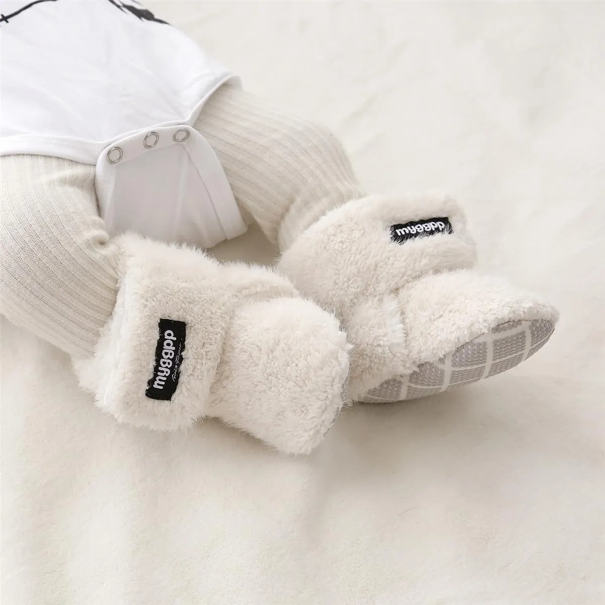 Ohwawadi Infant Baby Slippers Girls Boys Booties Warm Baby Socks Shoes Newborn Crib Shoes Baby Footwear Prewalkers