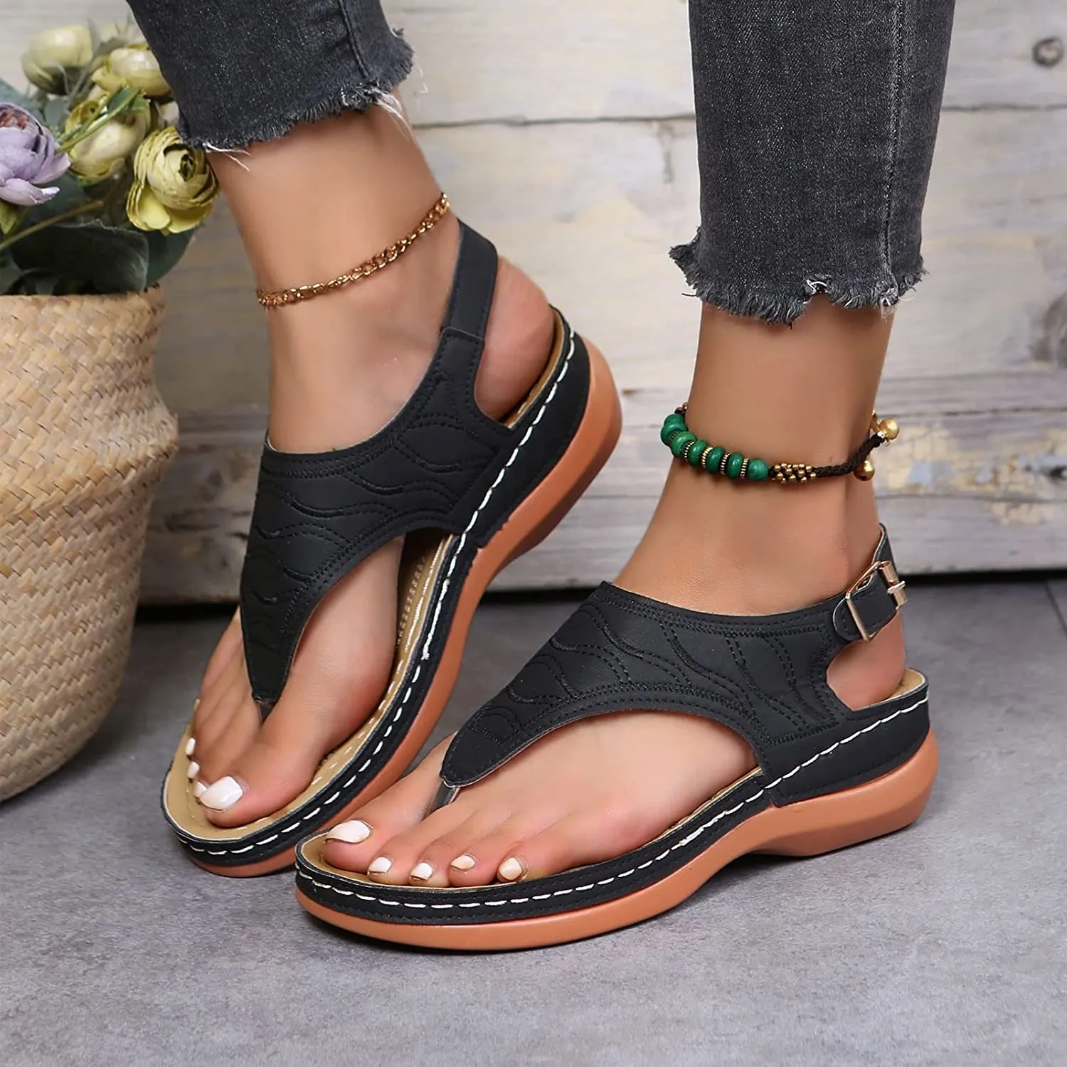 OLIVIA™ BREATHABLE FLAT ORTHOPEDIC SANDALS