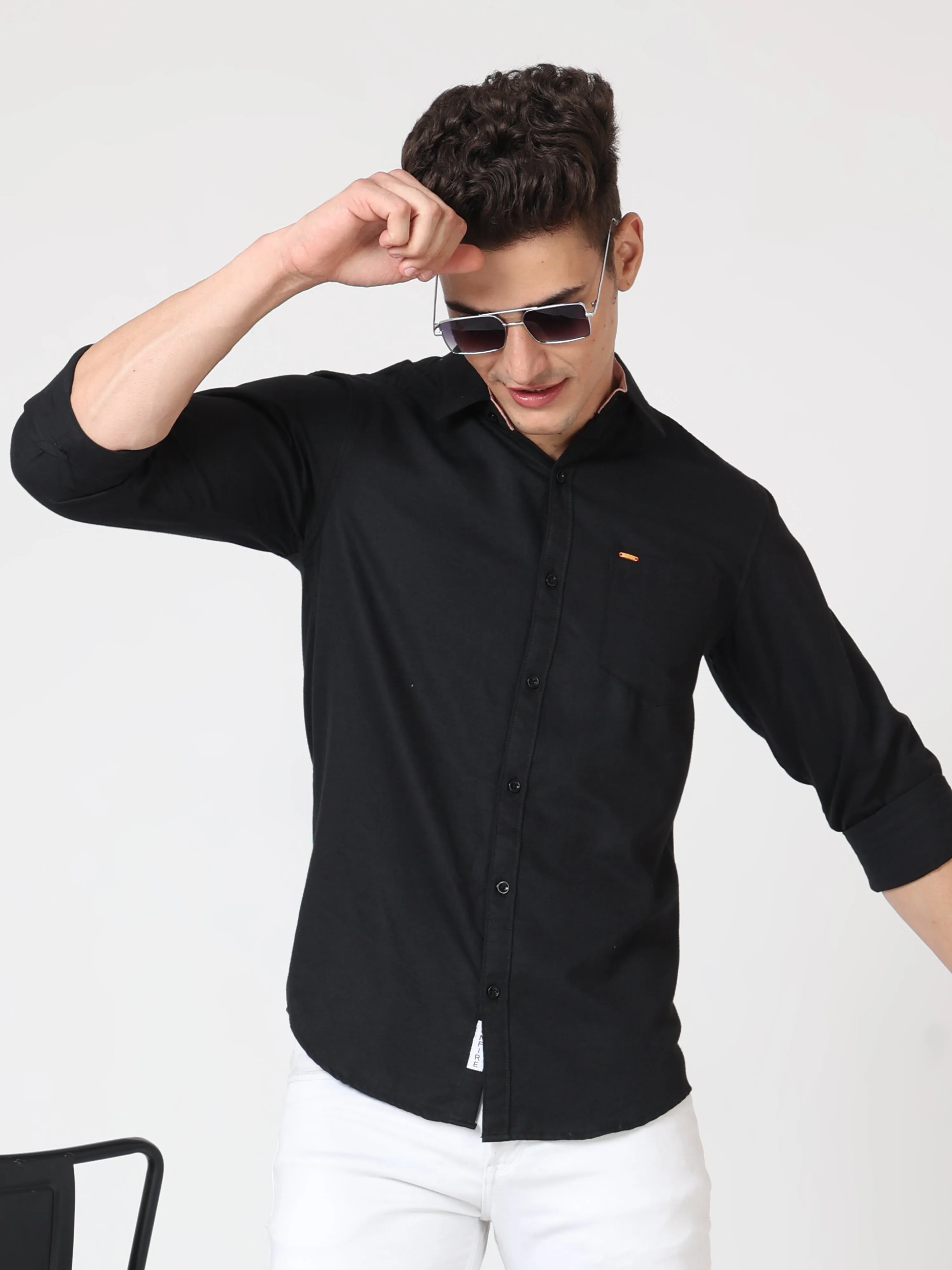 Onfire Popcorn Black Shirt
