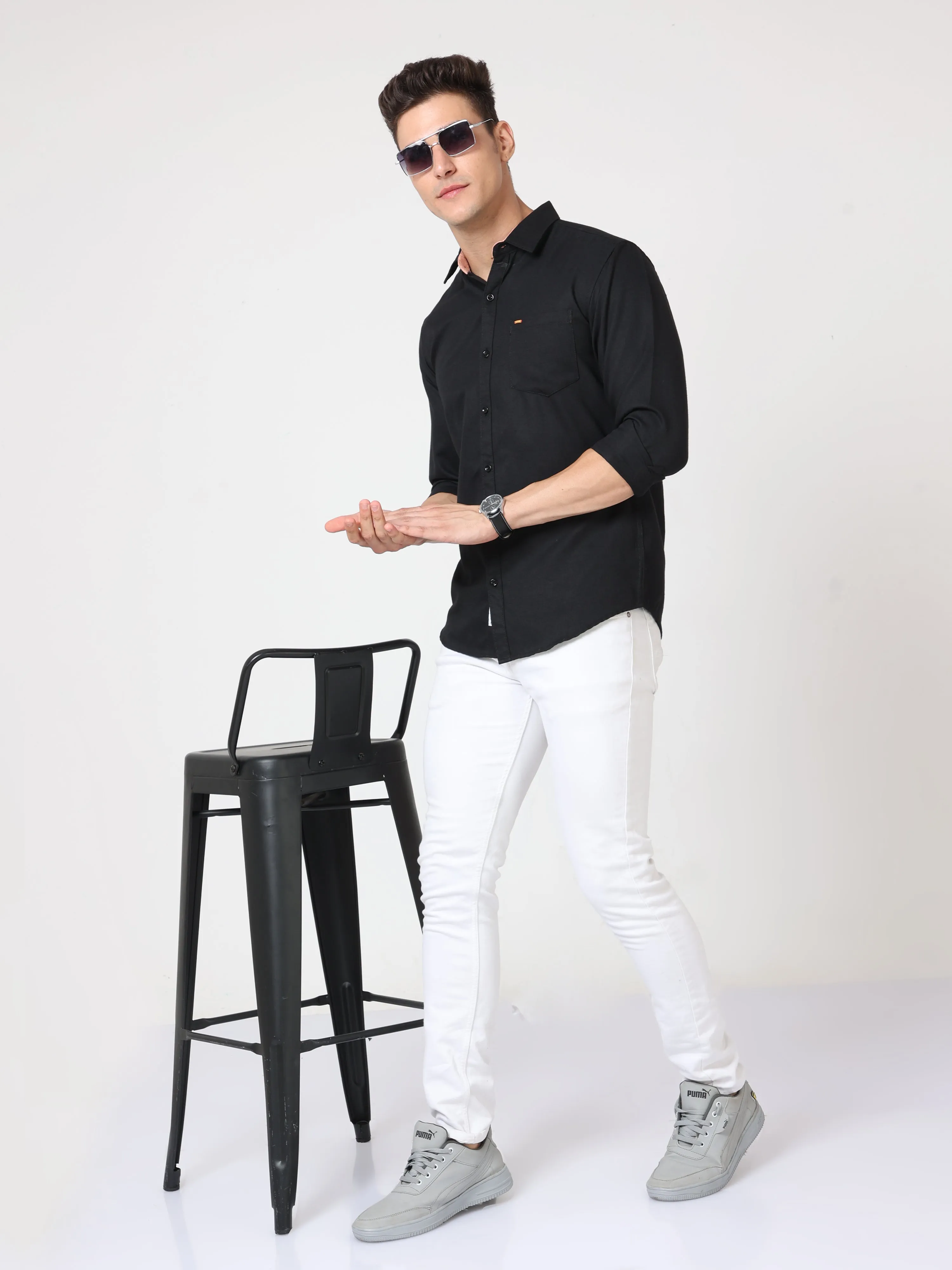 Onfire Popcorn Black Shirt