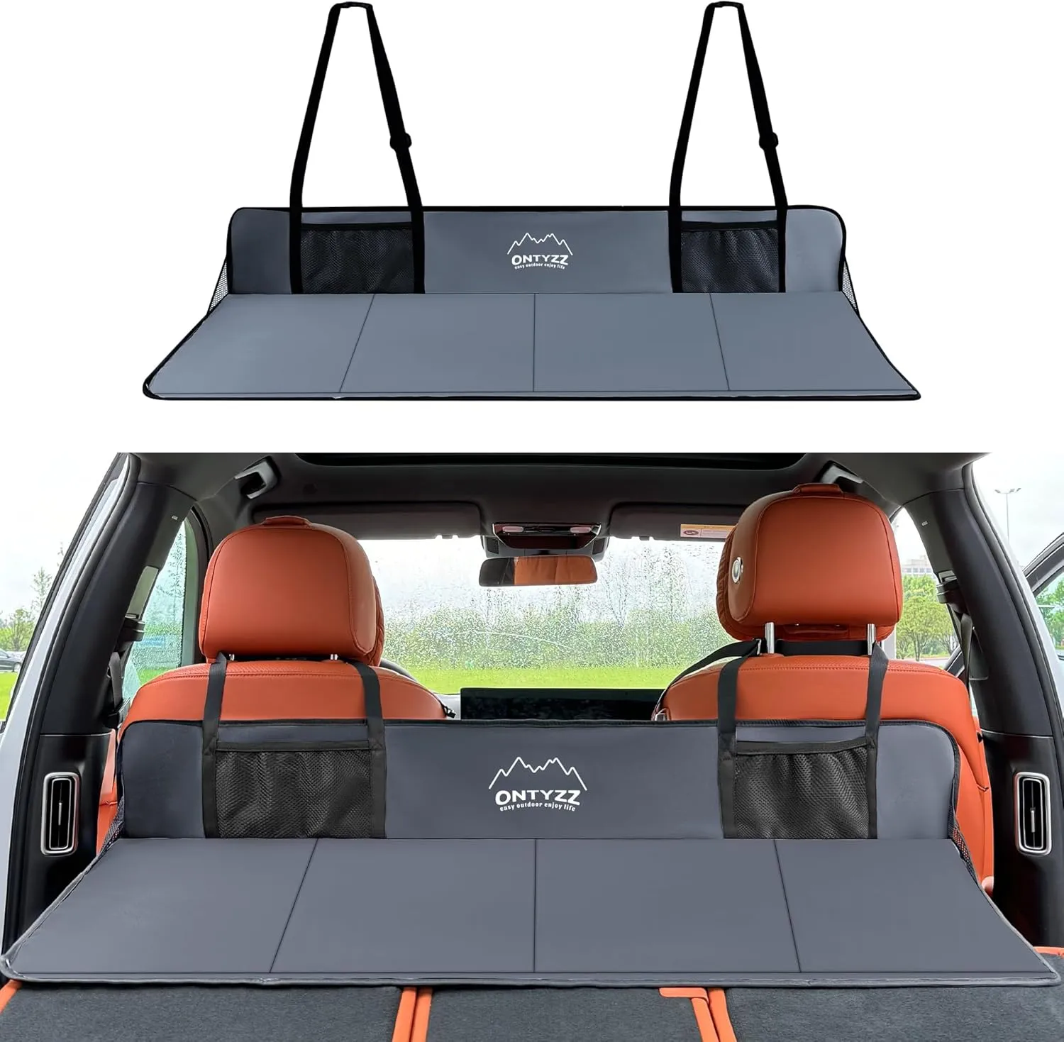 ONTYZZ Car Rear Seat Mattress Extension Plate Foldable Car Back Seat Extender Increase Trunk and Car Bed Camping Space