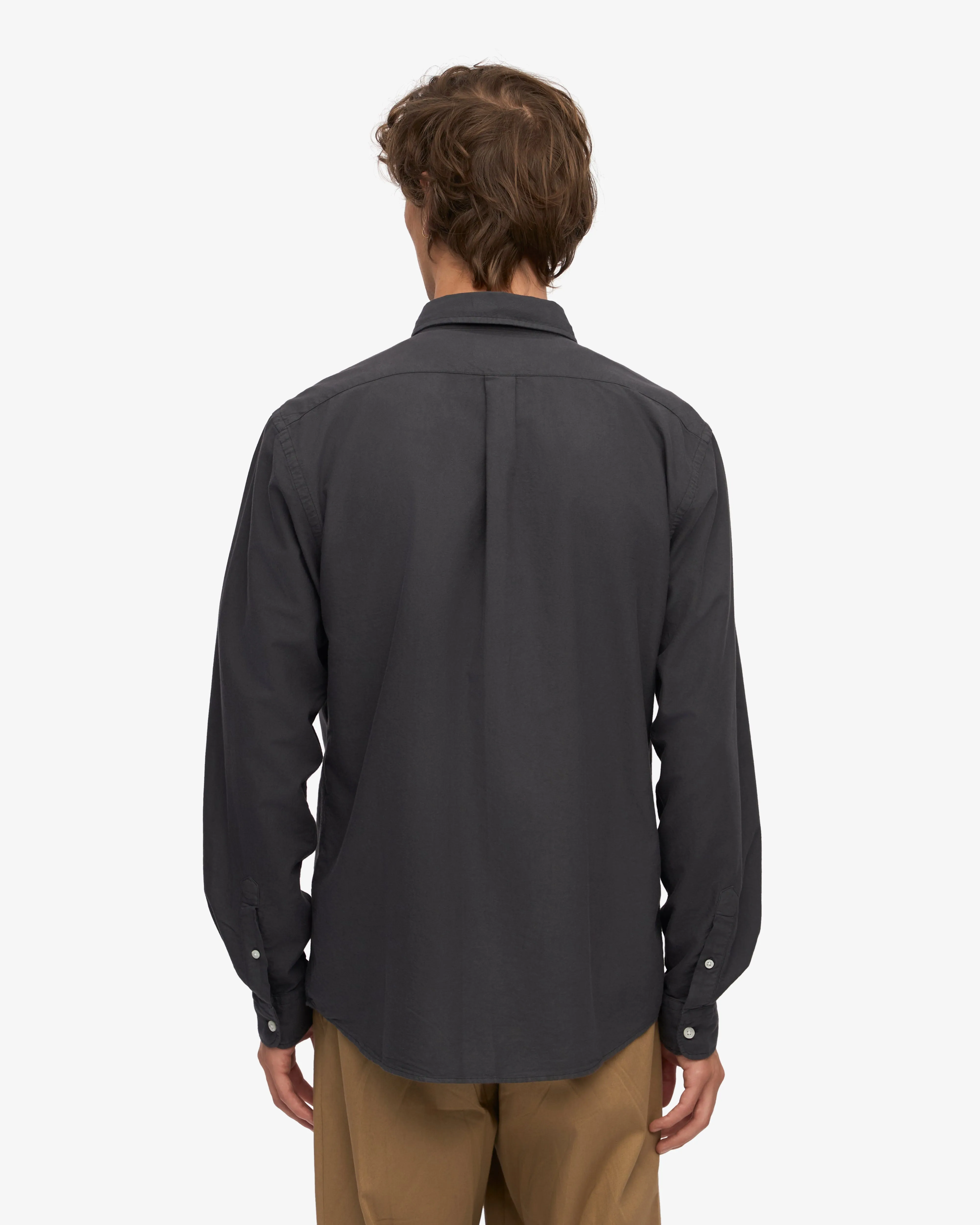 Organic Button Down Shirt - Lava Grey