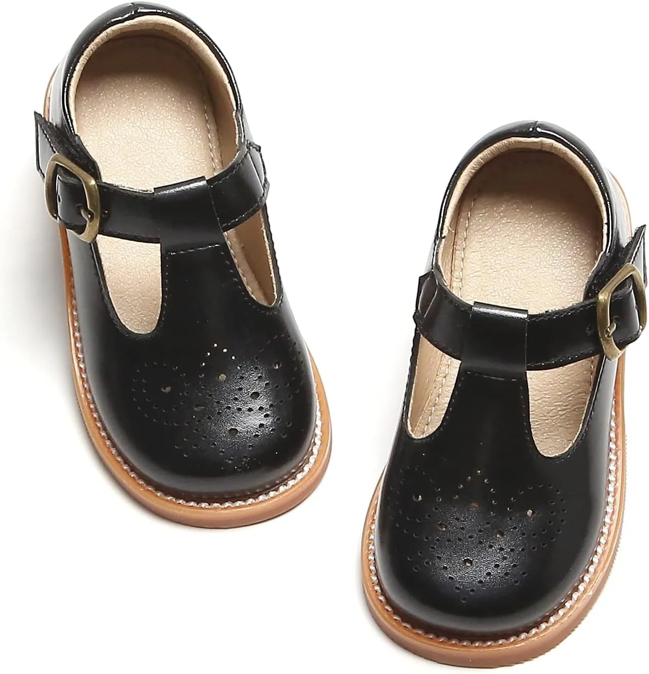 Otter MOMO Toddler/Little Girls Mary Jane Slip-on School Uniform Party Dress Shoes