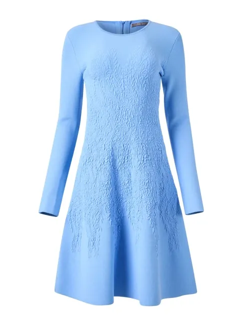 Oxford Blue Textured Knit Dress