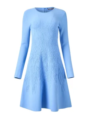 Oxford Blue Textured Knit Dress