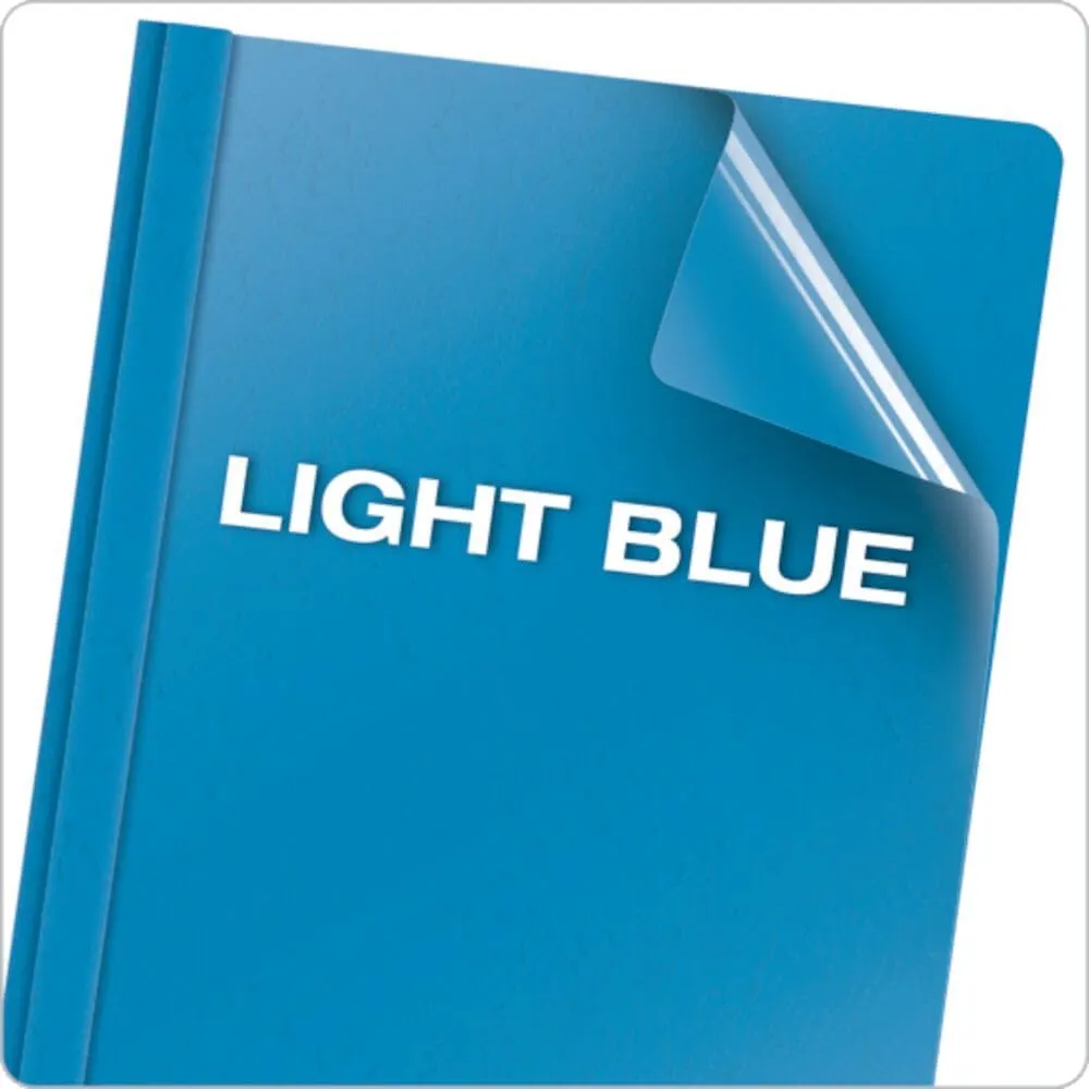 Oxford Clear Front Report Covers, Light Blue, Letter Size, 25 per Box (55801)
