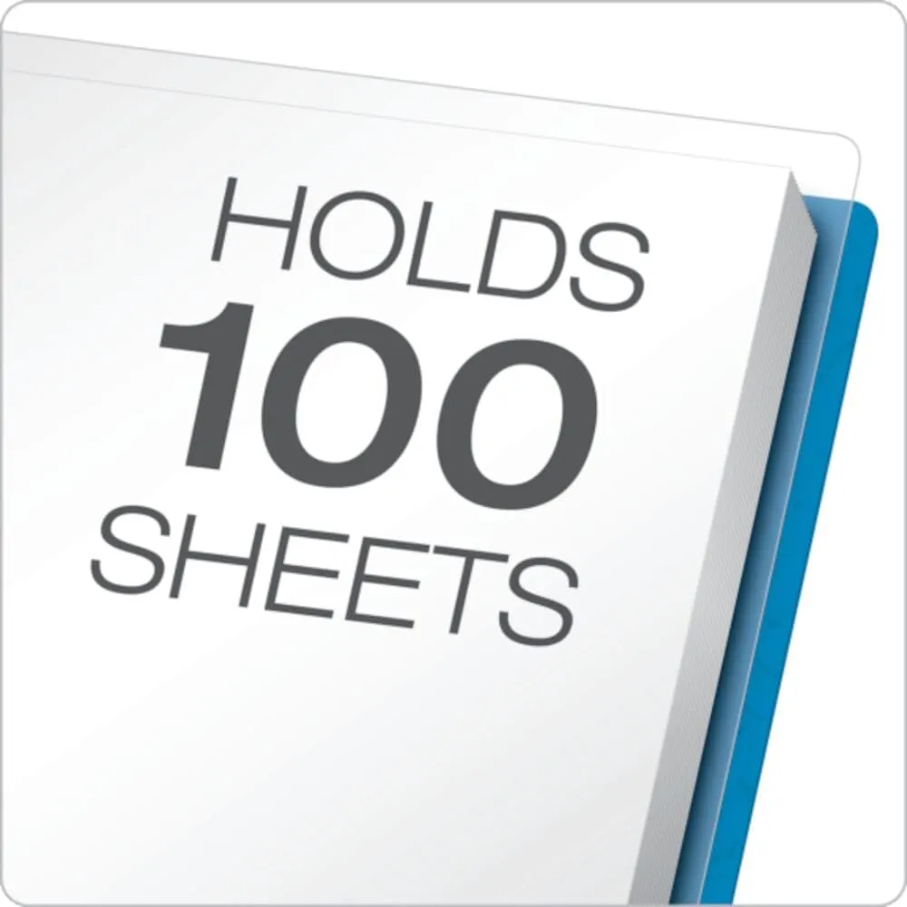 Oxford Clear Front Report Covers, Light Blue, Letter Size, 25 per Box (55801)