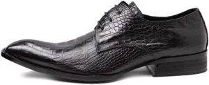 Oxford for Man Formal Shoes Lace Up Genuine Leather Exquisite Crocodile Texture Business