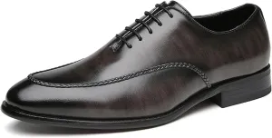Oxford Men's Shoes British Formal Business Shoes Gentlemen's Elegant Office Shoes Fashion Wedding Dress Shoes, 9.5, Black