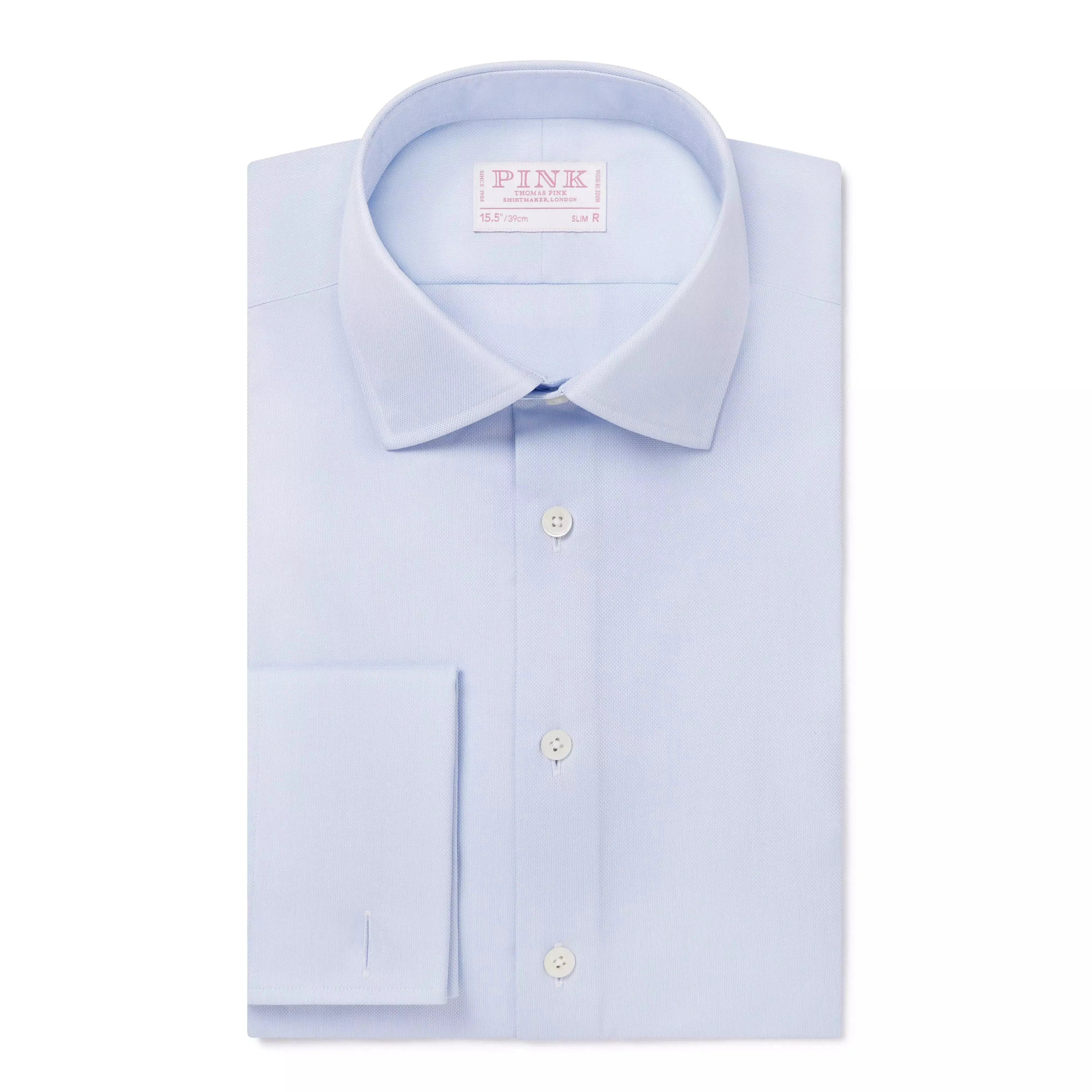 Pale Blue Slim Fit Double Cuff Royal Oxford Formal Shirt
