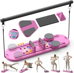 Pilates Board,Multifunctional Rebound Abdominal Board,Foldable Pilates Reformer Set,Ab Core Trainer Machine,Ab Board,Exercise Board,Abs Workout Equipment for Women Men Home Gym Equipment