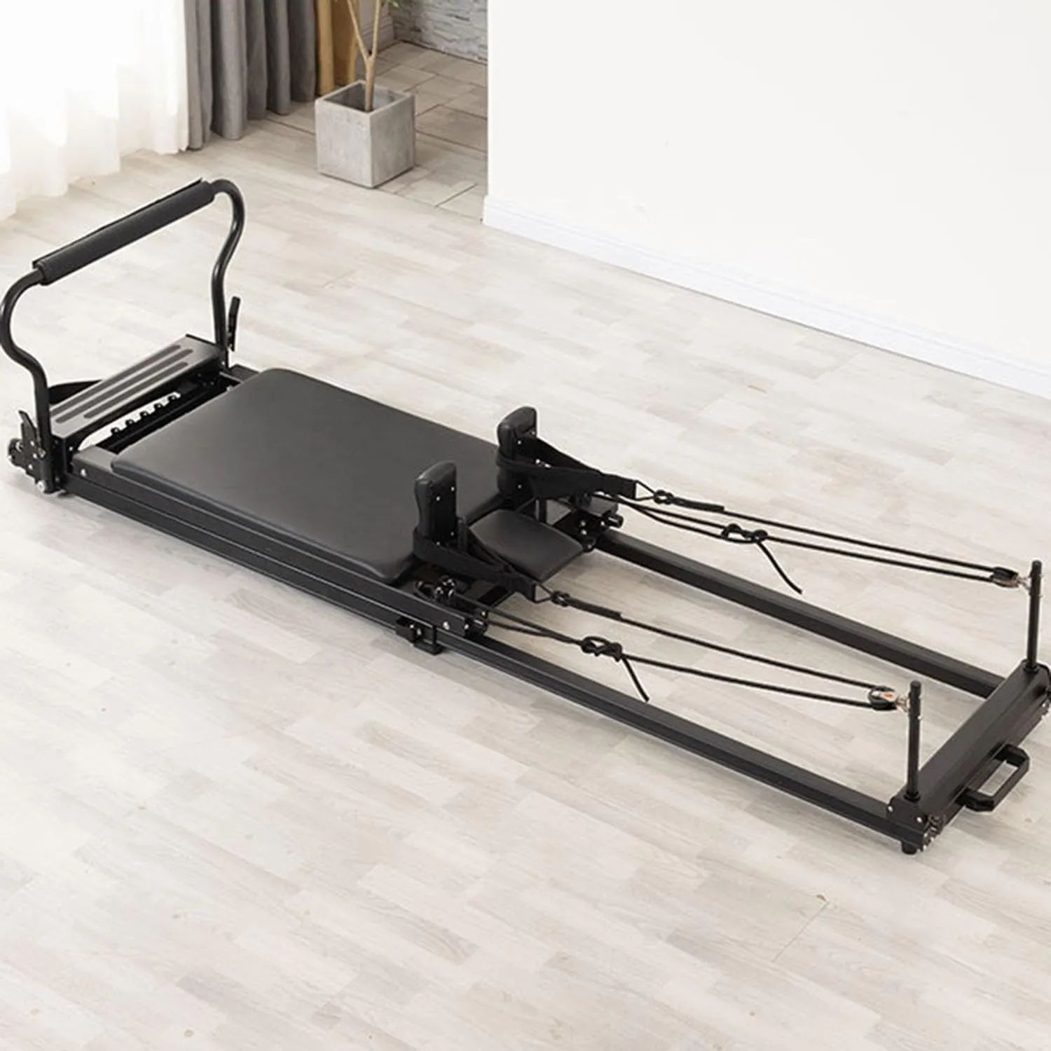 Pilates Equipment Multi-Function Sliding Aluminum Alloy Black Yoga Pilates Core Bed