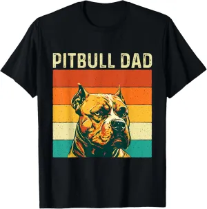 Pitbull Dad - Dog Lover Canine Pet Groomer Puppy Trainer T-Shirt