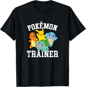 Pokémon Trainer Kanto Starters Vintage Portraits T-Shirt