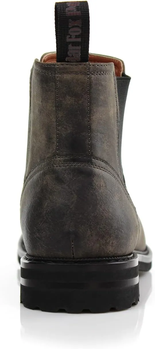 Polar Fox Mens Casual Engineer Zipper and Buckle Motorcycle Boots