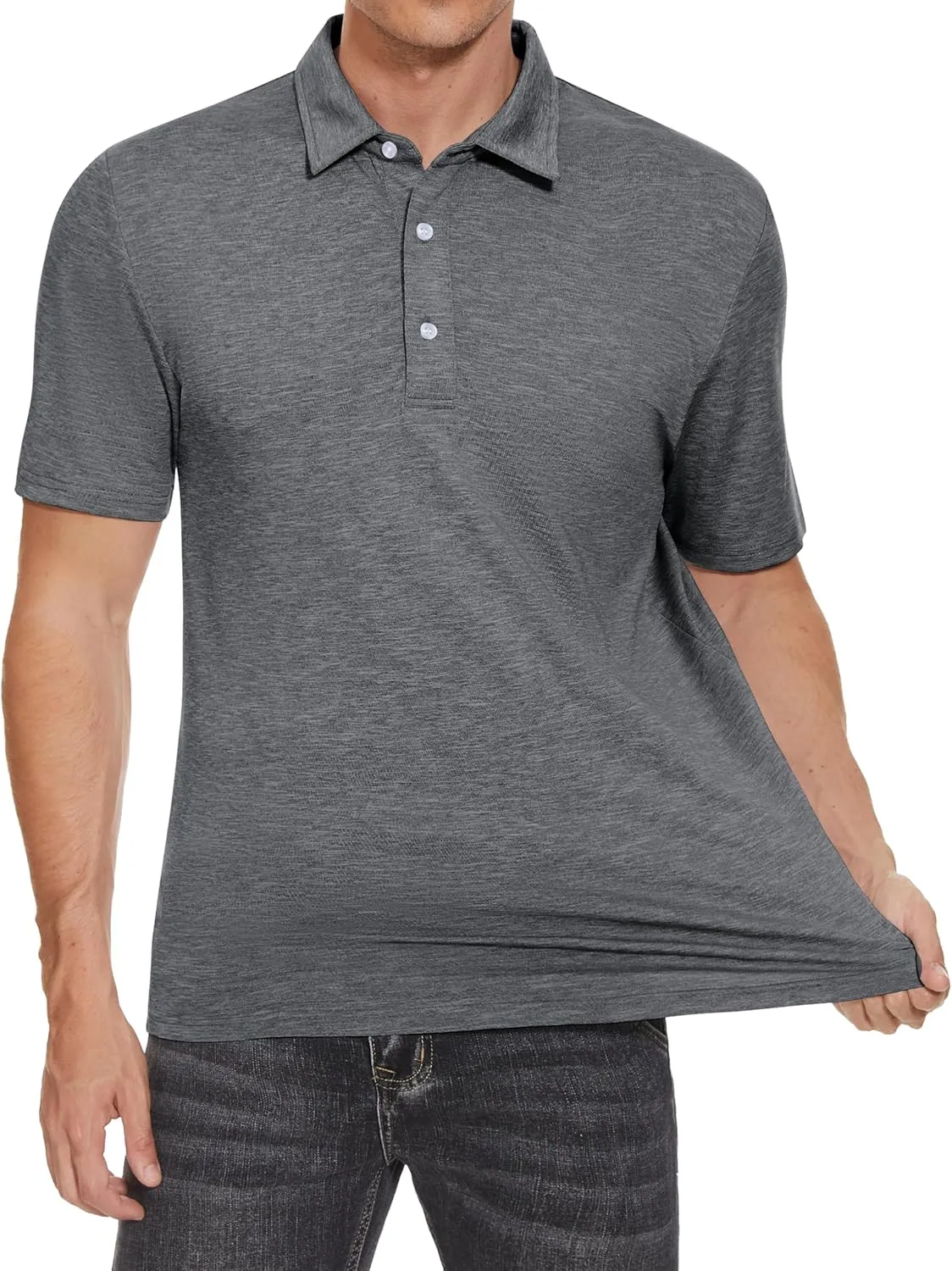 Polo Shirts for Men Performance Mens Golf Shirt Dry Fit Collared Polo Shirts Short Sleeve Moisture Wicking