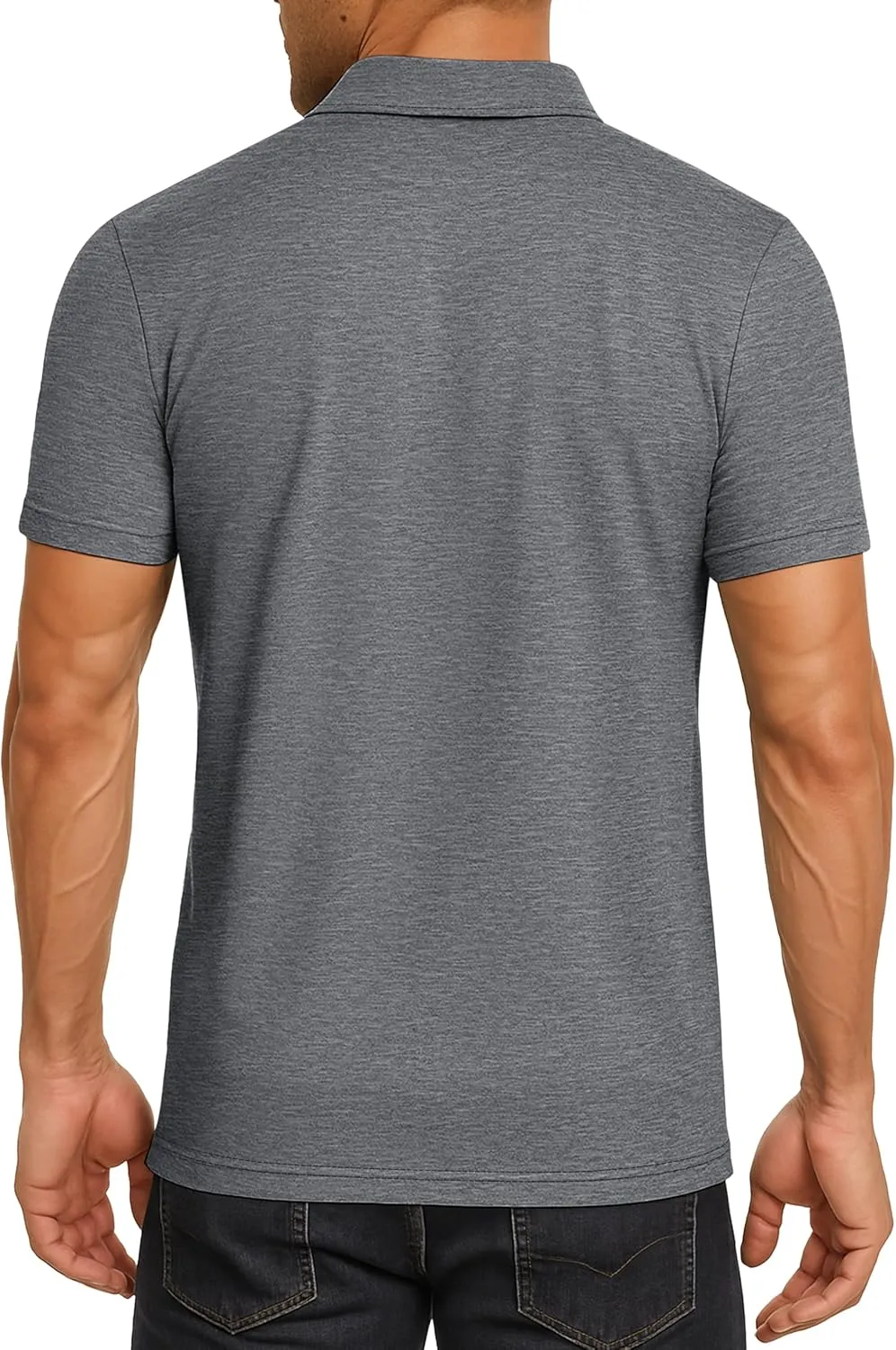 Polo Shirts for Men Performance Mens Golf Shirt Dry Fit Collared Polo Shirts Short Sleeve Moisture Wicking
