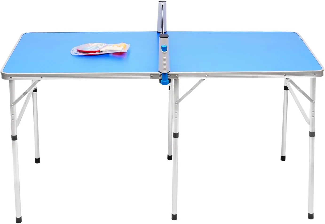 Portable Ping Pong Table Game Set, Table Tennis Table Set with Adjustable Height, Foldable Ping Pong Table for Indoor & Outdoor Games