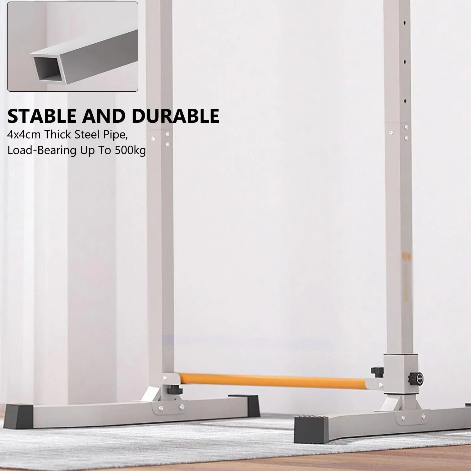Power Tower, Multi-Function Pull Up Station Foldable Pull Up Bar Station Workout Equipment Height Adjustable for Home Gym Full Body Strength Training Max Load 1100lbs