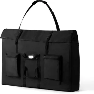 Premium Oversized Art Portfolio Case 24 x 36 x 6 Inch (25" x 37" Actual) - Waterproof - Soft Sided - Frames, LCD Screens, Monitors, TVs, Solar Panel - Shoulder Strap & Carry Handles