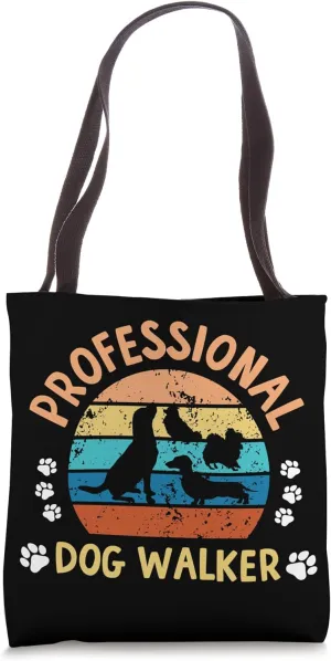 Professional Dog Walker Retro Best Dog Walker Tote Bag
