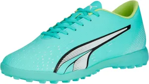 PUMA Mens Ultra Play Turf Trainer Soccer Cleats, Electric Peppermint-PUMA Mens White-Fast Yellow, 10
