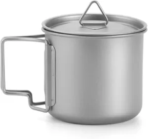 Pure titanium water cup outdoor camping portable mug(700ml)