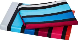 Queen Sateen Striped Multicolor 2pc Bed Linen Set