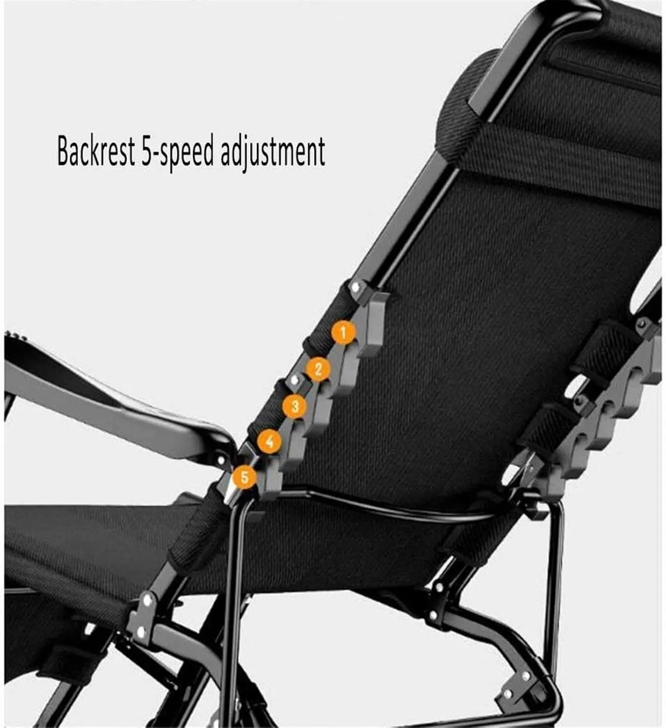 Recliner Camping Chairs Garden Loungers Folding Chair Sun Loungers，Folding Deck Chair, Home Lazy Backrest Chair, Massage Armrest, Portable Outdoor Beach Chair with Removable Cotton Pad