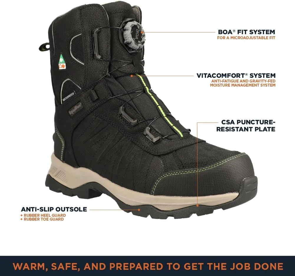 RefrigiWear Extreme Freezer Boot - Waterproof Insulated Work Boots for Extreme Cold, -60°F Comfort Rating