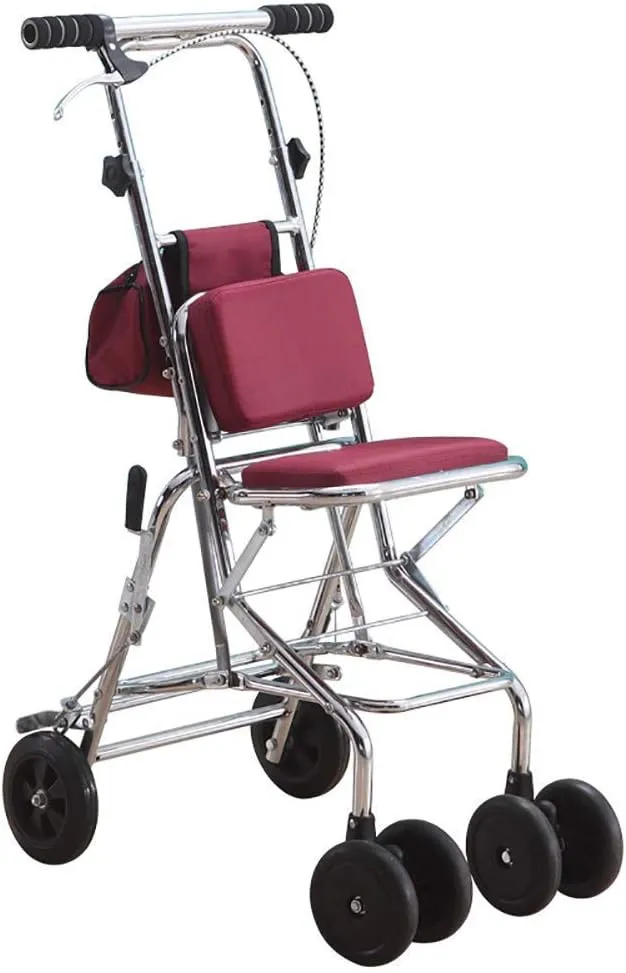Rollator Walker - Folding 4 Wheel Rolling Walker with Seat & Bag - Mobility Aid for Adult,Senior,Elderly & Handicap Shopping