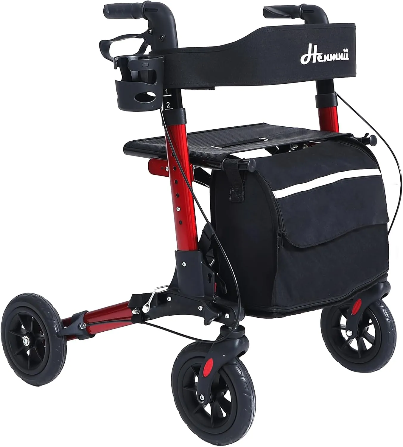 Rollator Walker for Seniors and Adults, All Terrain Walker with seat, Lightweight Foldable Aluminum Rolling Walkers.