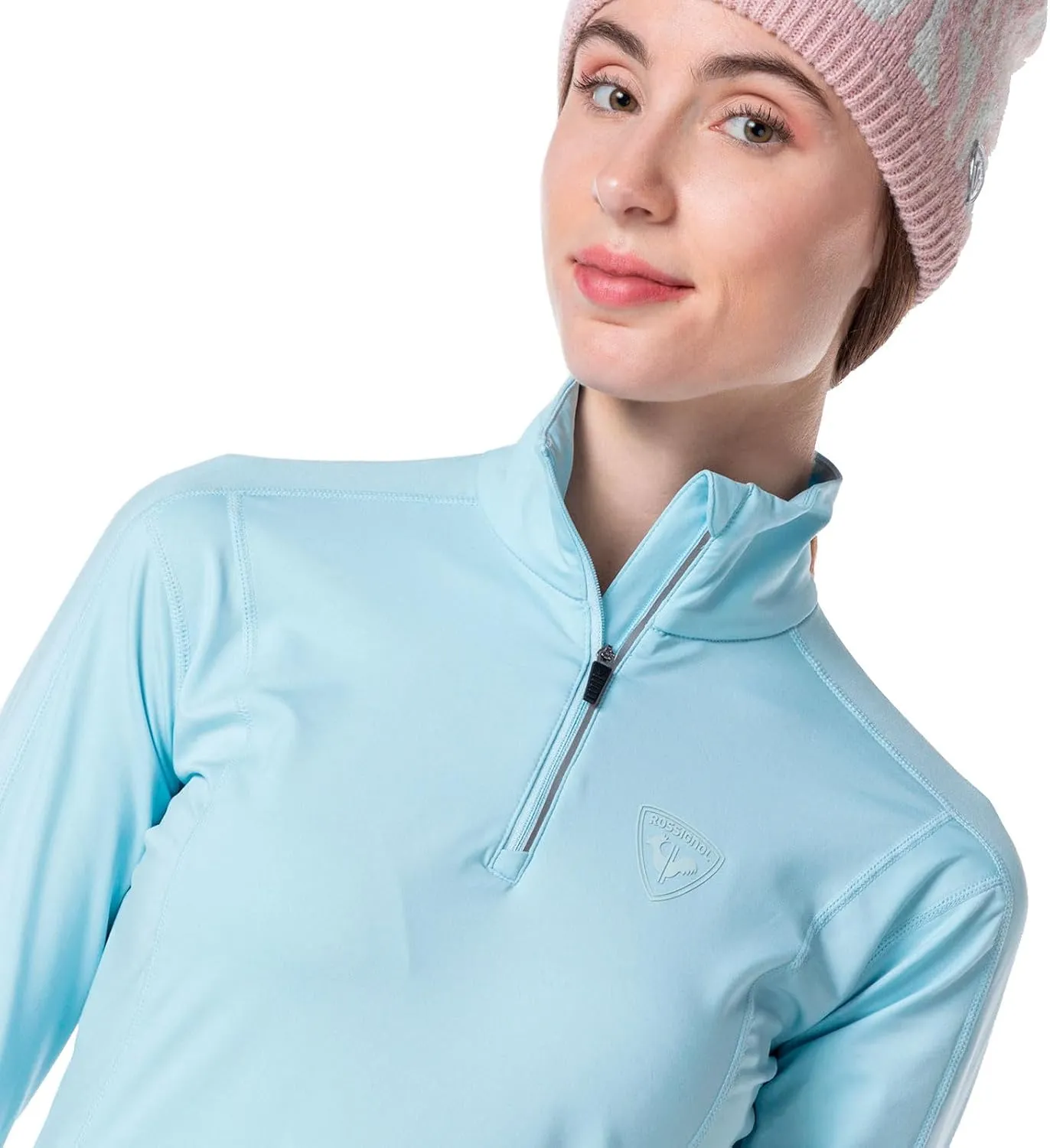 Rossignol Women's Classique Half-Zip Quick-Drying Moisture-Wicking Stretch Warm Long Sleeve Baselayer Top