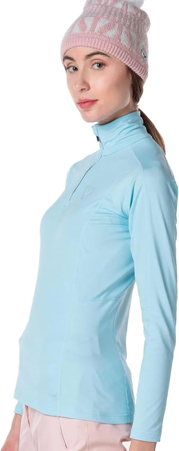 Rossignol Women's Classique Half-Zip Quick-Drying Moisture-Wicking Stretch Warm Long Sleeve Baselayer Top
