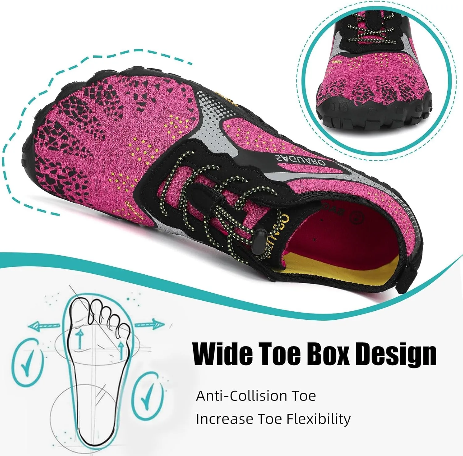 SAGUARO Womens Mens Barefoot Shoes Minimalist Trail Runner Wide Toe Box Zero Drop Outdoor Cross Training Shoe