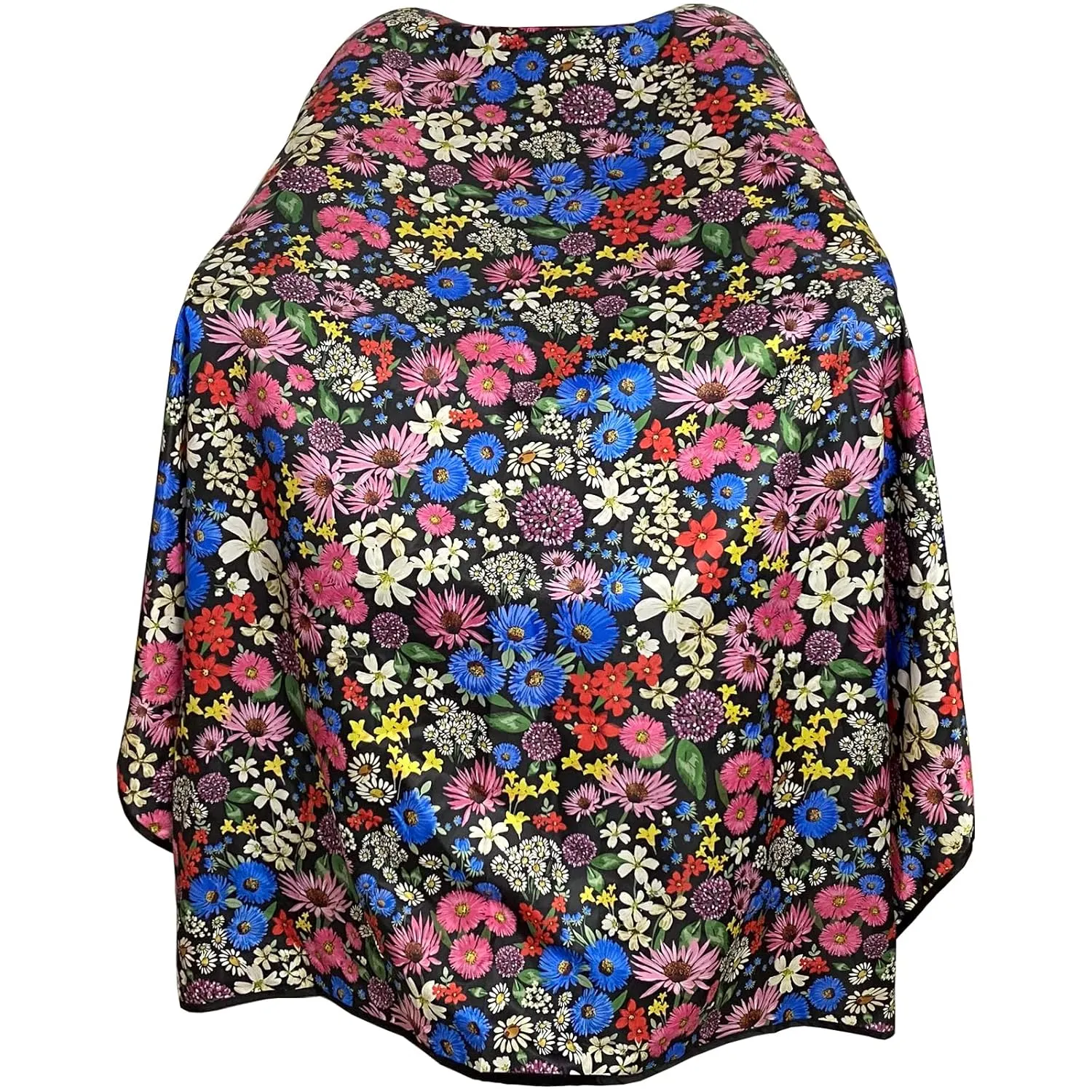 Salon Cape for Women,Hair Cutting Cape with Snaps,Professional Large Barber Stylist Hairdresser Cape,Waterproof & Light Weight & Machine Washable- 63”× 56”(Flowers)